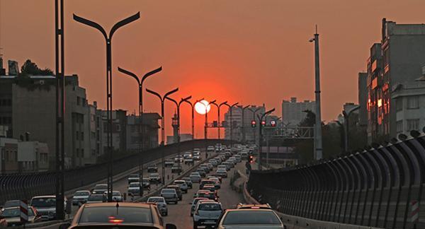 عکس غروب افتاب کرج