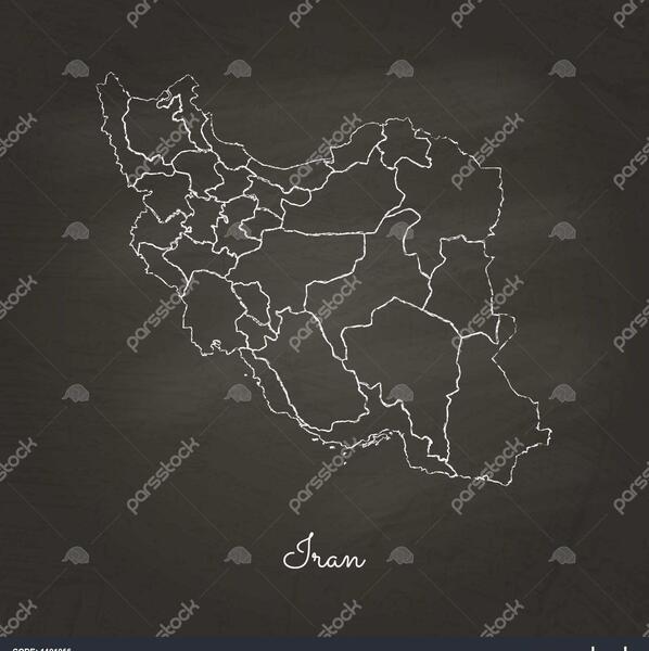 عکس نقشه ایران سیاه سفید