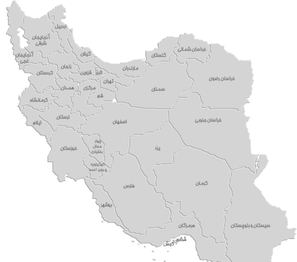 عکس نقشه ایران سیاه سفید