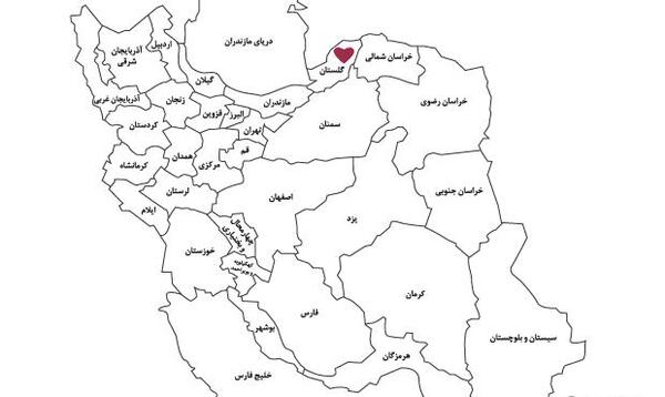 عکس نقشه ایران سیاه سفید