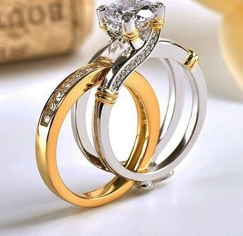 عکس حلقه ازدواج نگین دار جدید