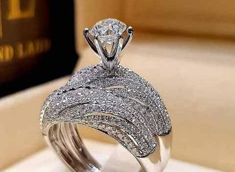 عکس حلقه ازدواج نگین دار جدید