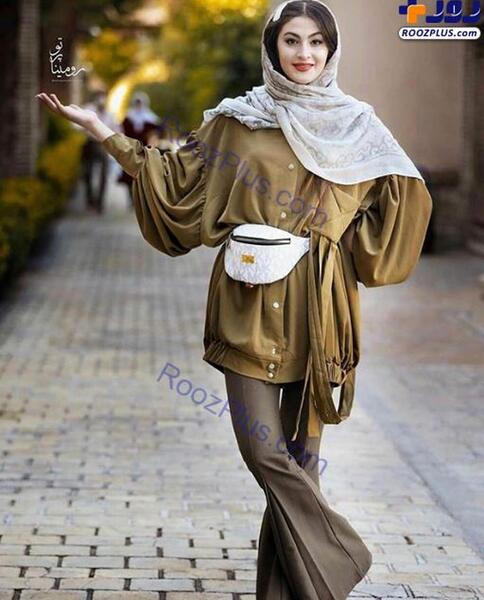 عکس با حجاب مریم مومن