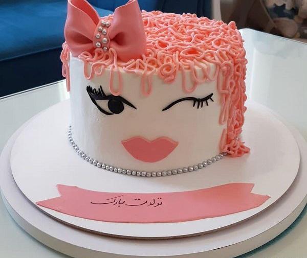 عکس کیک تولد دخترانه با عکس