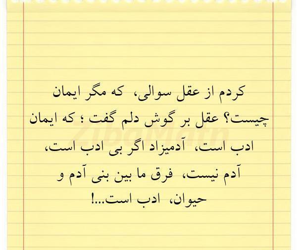 عکس نوشته کردم از عقل سوالی