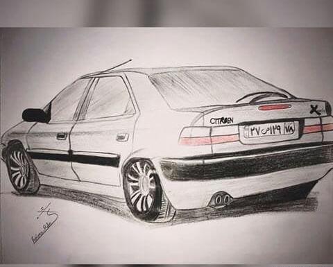 عکس نقاشی ماشین ایرانی