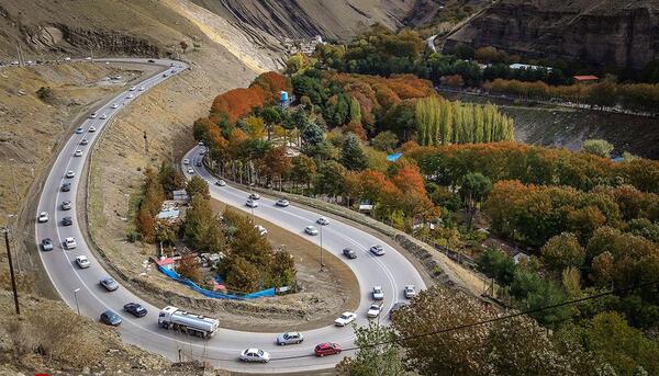 عکس قدیمی جاده چالوس