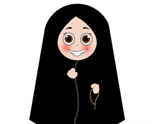 عکس کارتون چادری