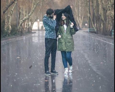 عکس عاشقانه بدون متن زیر بارون
