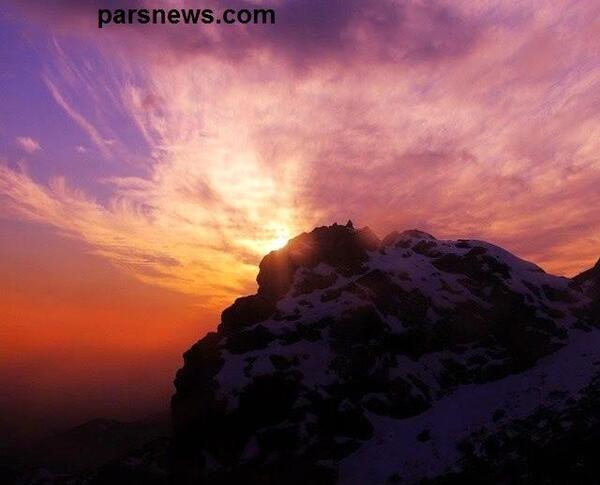 عکس غروب افتاب شمال