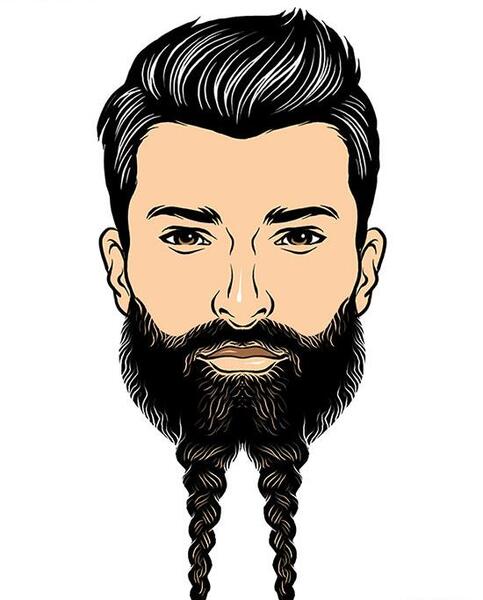 عکس ریش رنگ شده