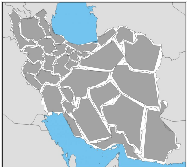 عکس نقشه ایران به تفکیک استانها