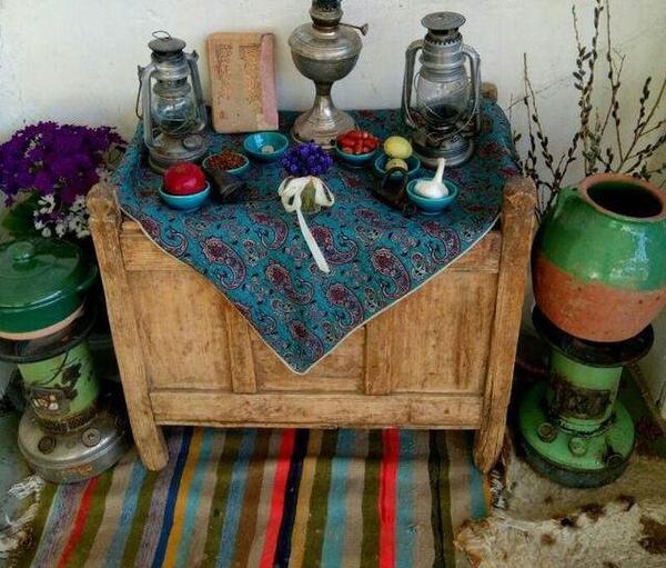 عکس از سفره هفت سین قدیم