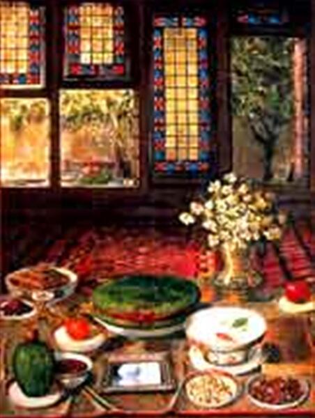 عکس از سفره هفت سین قدیم