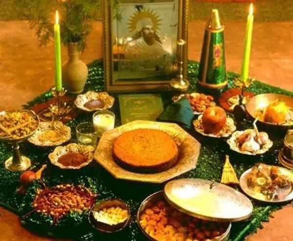 عکس از سفره هفت سین قدیم
