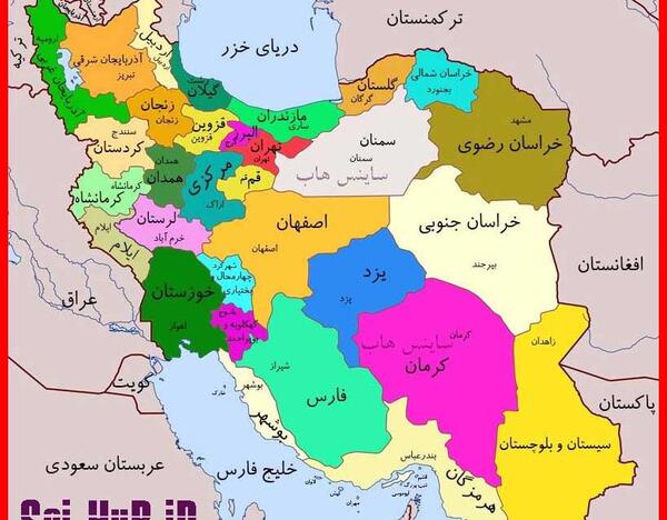 عکس نقشه ایران و همسایه هایش