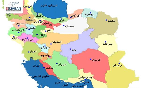عکس نقشه ایران و همسایه هایش
