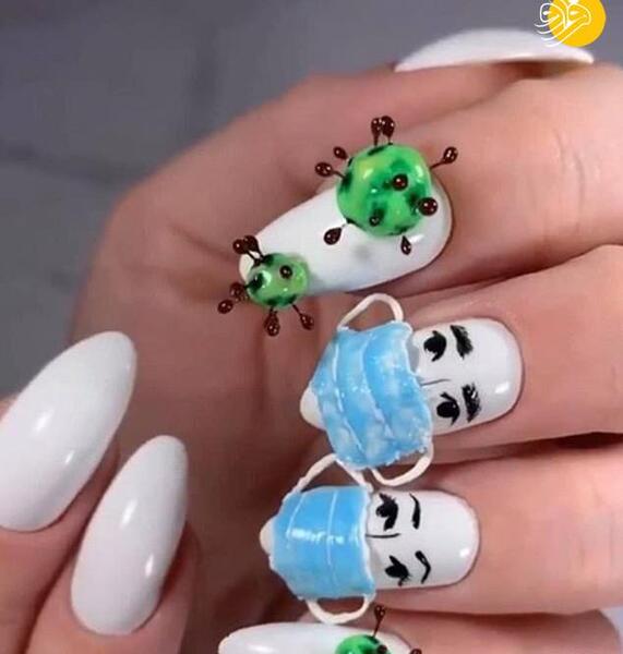 عکس کاشت روی ناخن