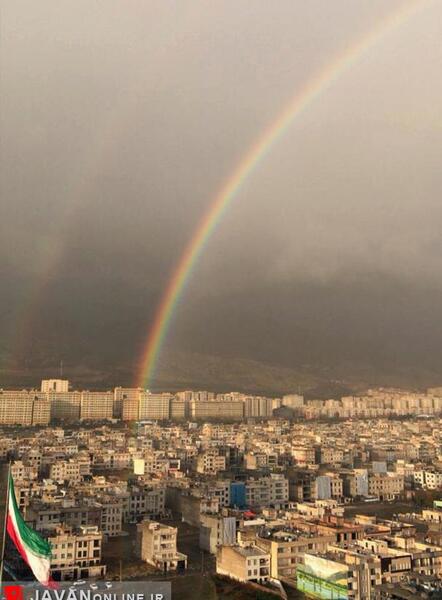 عکس رنگین کمان امروز تهران