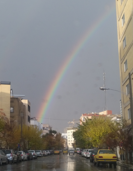 عکس رنگین کمان امروز تهران