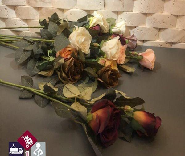 عکس گل رز روی داشبورد ماشین