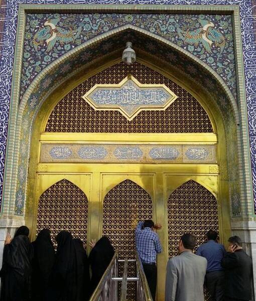 عکس حرم امام رضا و پنجره فولاد