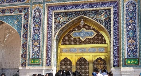 عکس حرم امام رضا و پنجره فولاد