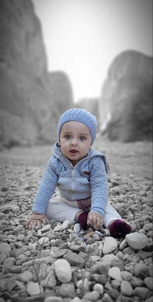 عکس نوزاد آبی