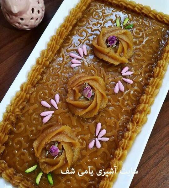 عکس حلوا قهوه ای