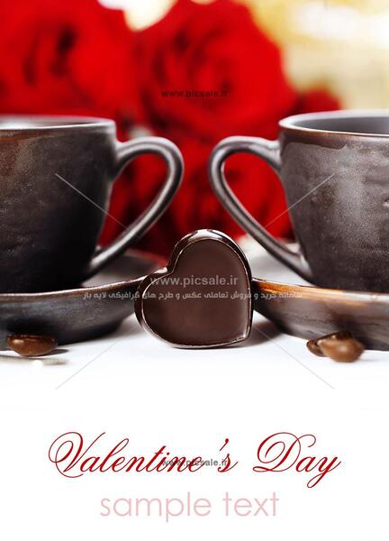 عکس قلب و فنجان عاشقانه