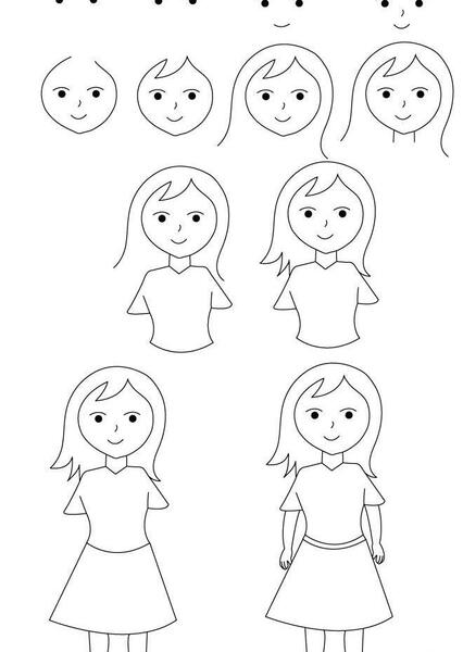 عکس نقاشی یک دختر ساده