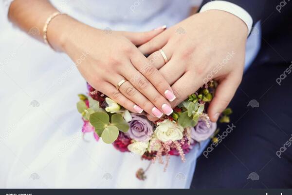 عکس عروس و داماد و حلقه