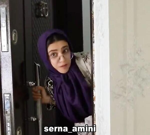 عکس پشت صحنه کلیپ سرنا امینی اگه درس نخونی