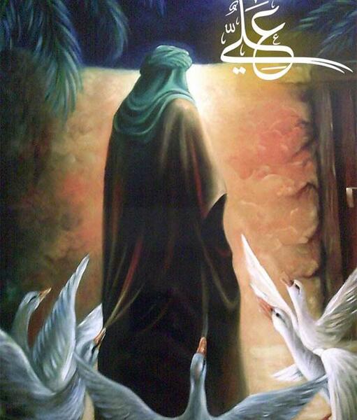 عکس نقاشی ضربت خوردن امام علی