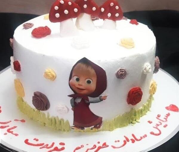 عکس کیک تولد دخترانه ماشا