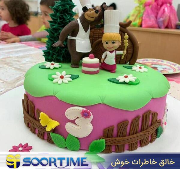 عکس کیک تولد دخترانه ماشا