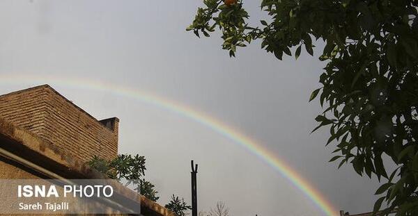 عکس رنگین کمان در اسمان