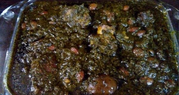 عکس از قورمه سبزی جا افتاده