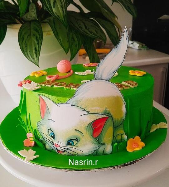 عکس کیک گربه ای