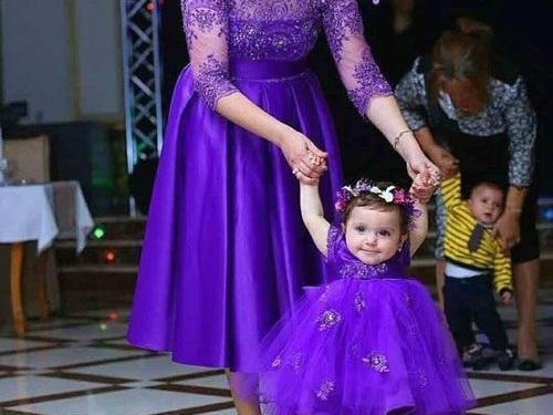 عکس ست مادر دختری لباس مجلسی
