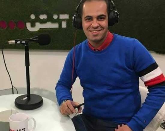 عکس گزارشگر فوتبال عباس قانع