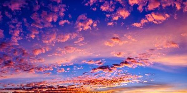 عکس غروب آفتاب آبی