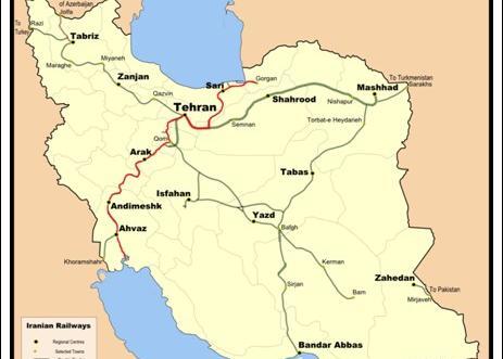 عکس نقشه راه آهن ایران