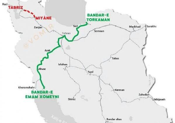 عکس نقشه راه آهن ایران
