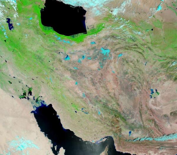 عکس نقشه ایران ناسا