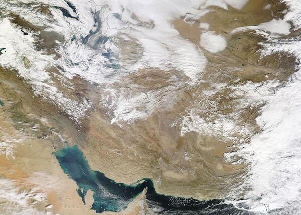 عکس نقشه ایران ناسا