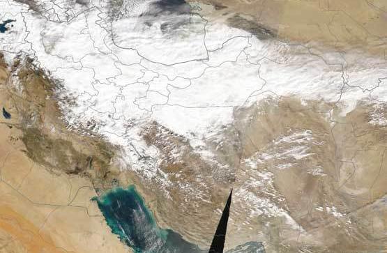 عکس نقشه ایران ناسا