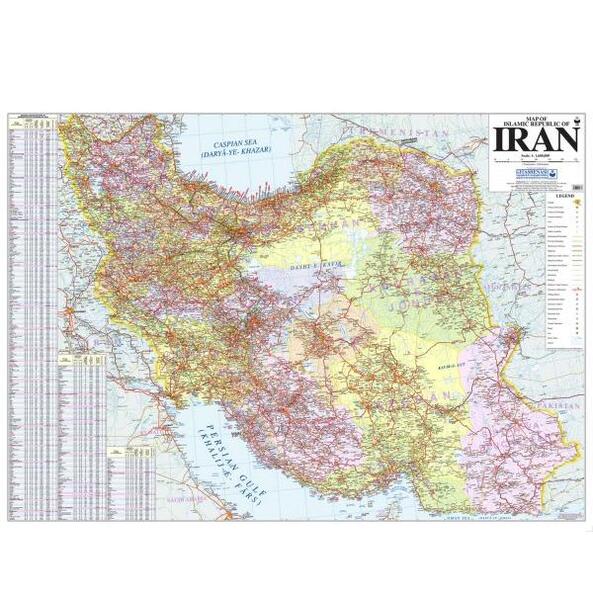 عکس نقشه ایران انگلیسی