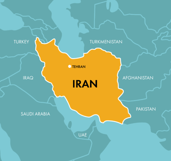عکس نقشه ایران انگلیسی