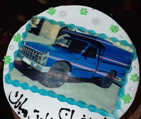 عکس کیک تولد نیسان آبی